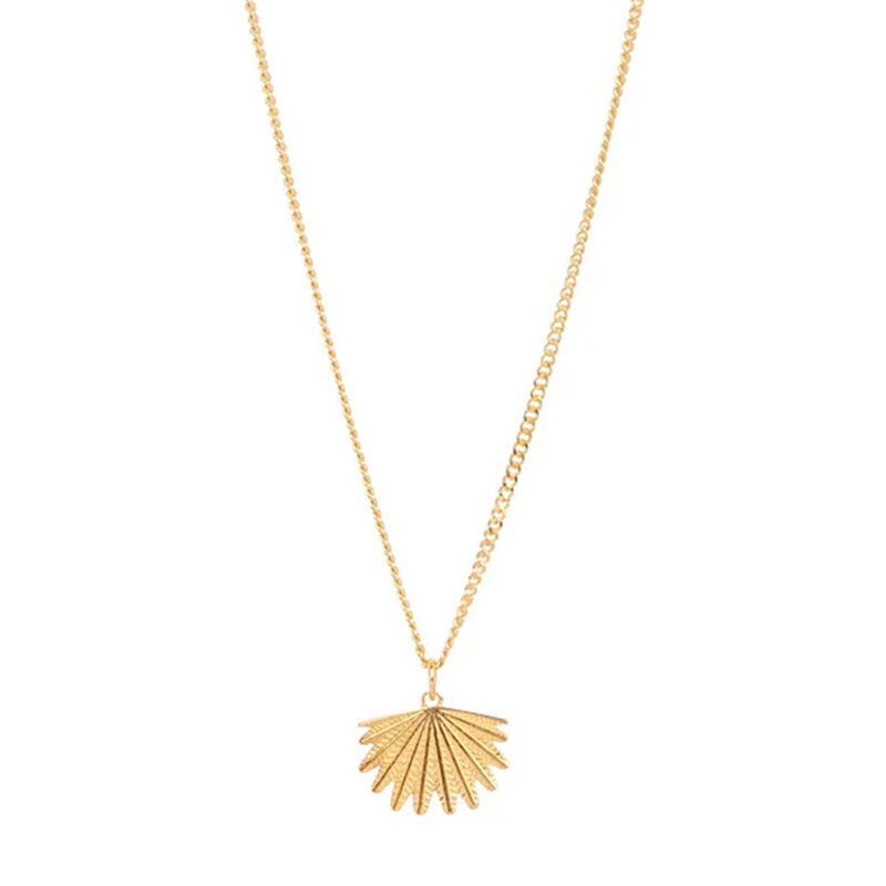 Boh Runga Mini Fan Tail Pendant Gold Plate image number 0